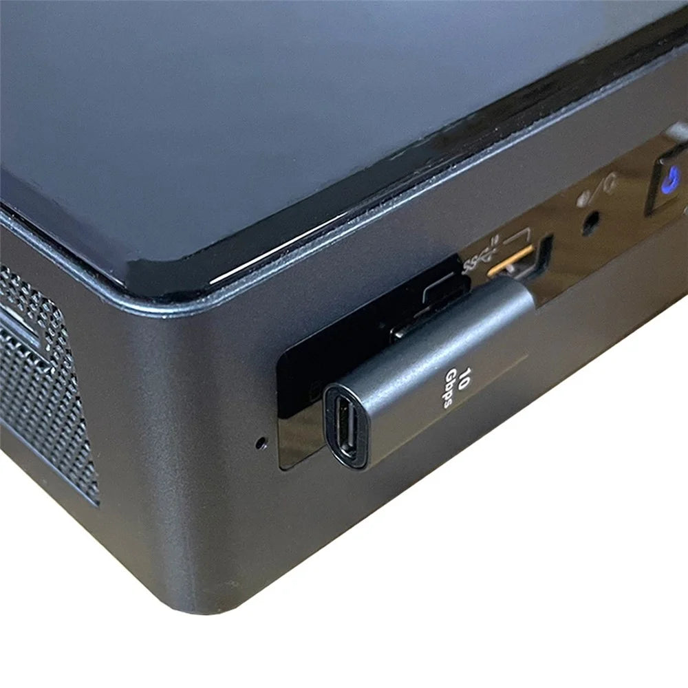 UC-067-LP Type-C Female 90 Degrees Left Angled to USB 3.0 Type-A Male Data Adapter for Laptop Desktop PC - 2
