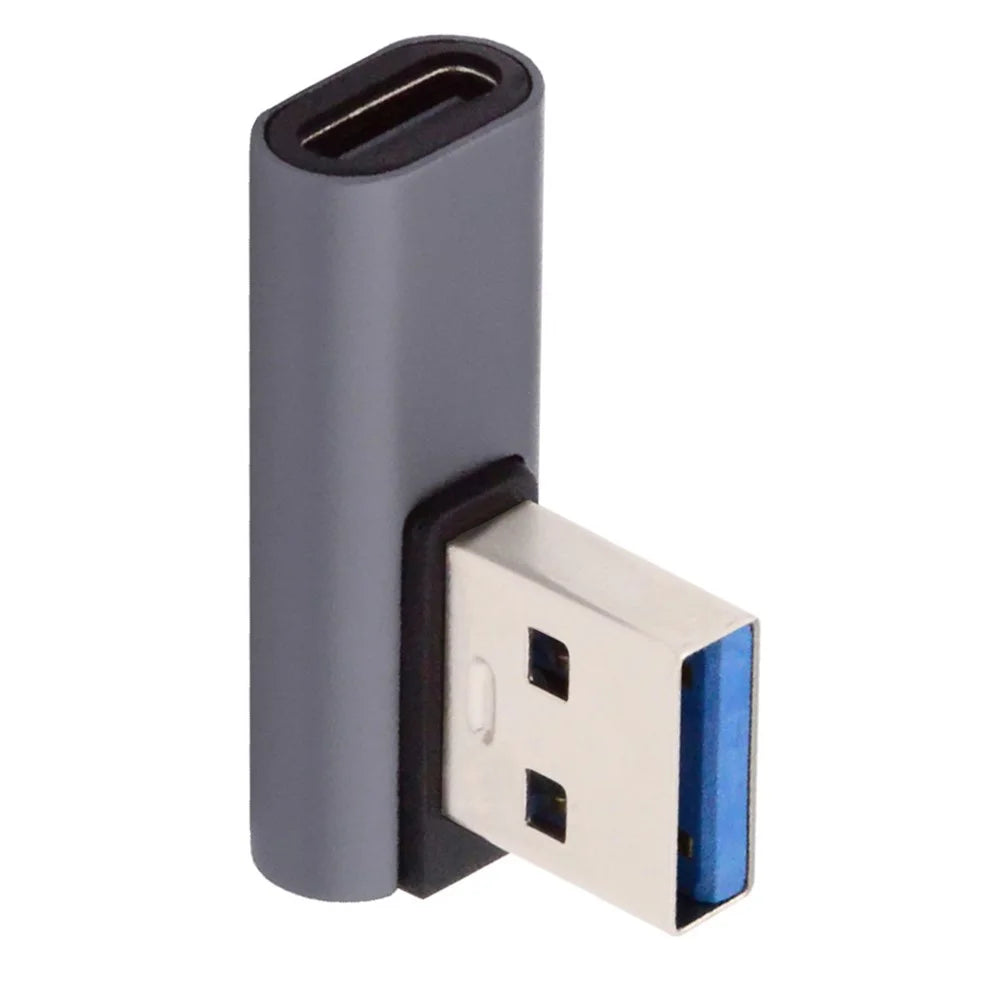 UC-067-LP Type-C Female 90 Degrees Left Angled to USB 3.0 Type-A Male Data Adapter for Laptop Desktop PC - 6