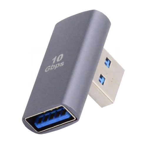 U3-018-LP 10Gbps USB3.0 Male to Female Power Data Transfer Adapter 90 Degrees Left Angled Type Connector - 1