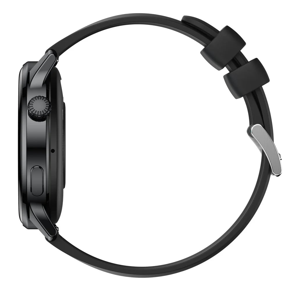 S46 1.28-inch TFT Round Screen Smart Watch Bluetooth-compatible Call Full Touch Music Bracelet Multi-Sport Mode Fitness Watch for Men and Women - Black - 6