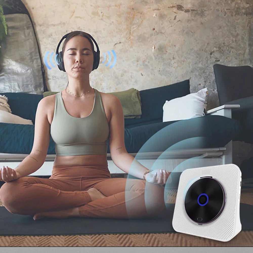 KECAG KC-806C Home CD Player Repeat Function Bluetooth-compatible Player with LED Display Support CD, CDR, CD-RW, MP3-CD, WMA-CD (Not Support TV) - White / US Plug - 3