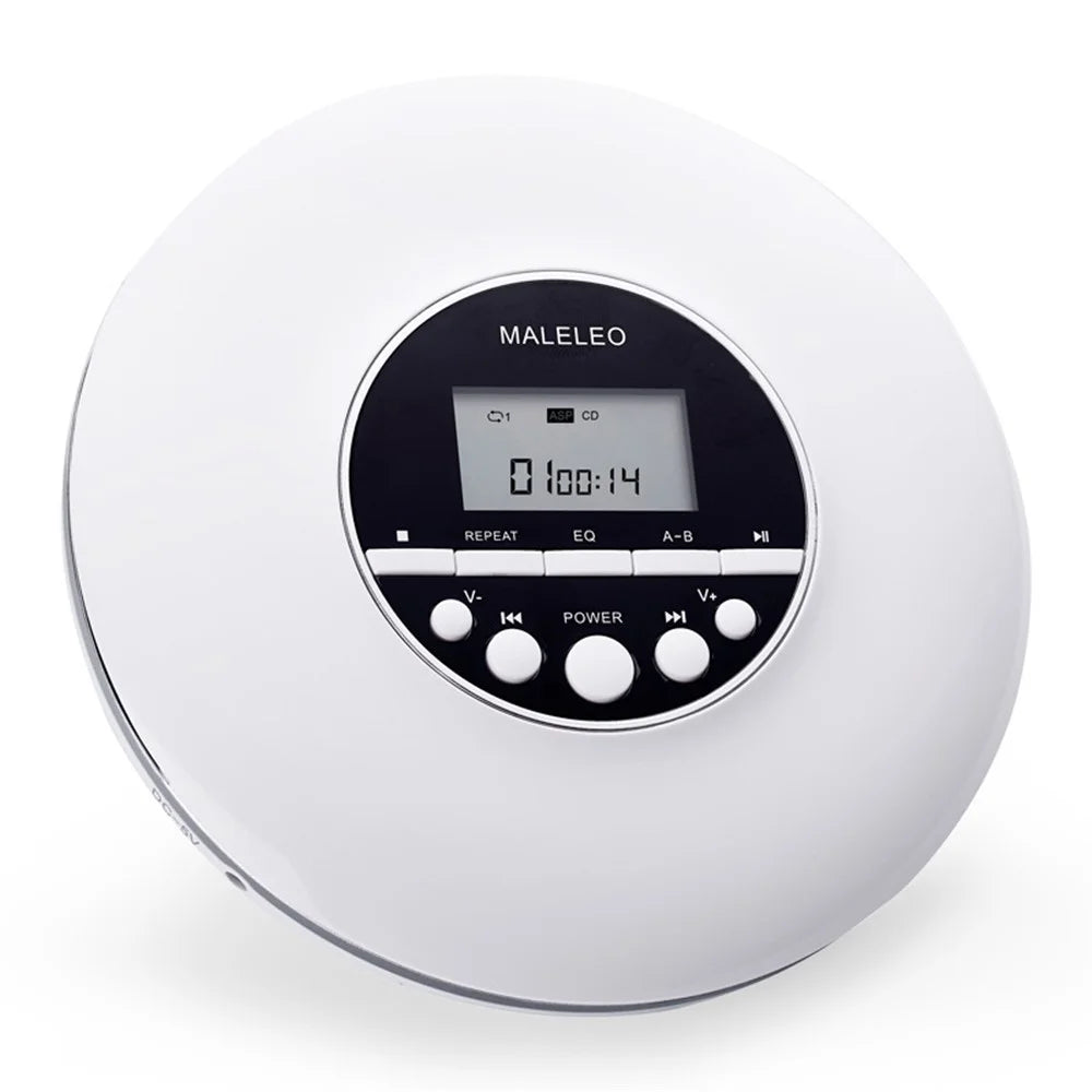 MALELEO KC-706 Round Shape Portable CD Player Battery Powered Music Player Walkman Discman with 3.5mm Jack - 1