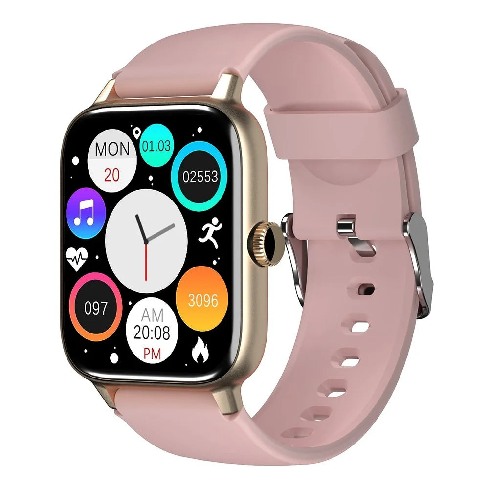 TW2 1.8-inch Screen Smart Watch Support NFC Function IP67 Waterproof Fitness Bracelet Multifunctional Health Watch with Heart Rate Monitoring - Pink - 1