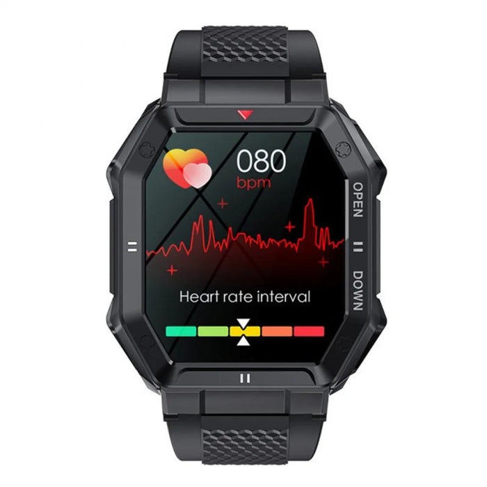 K55 1.85" IPS Smart Watch Bluetooth-compatible Call Music Watch Outdoor Multi-Sport Mode Health Watch with Heart Rate Blood Pressure Blood Oxygen Monitoring - Black - 7
