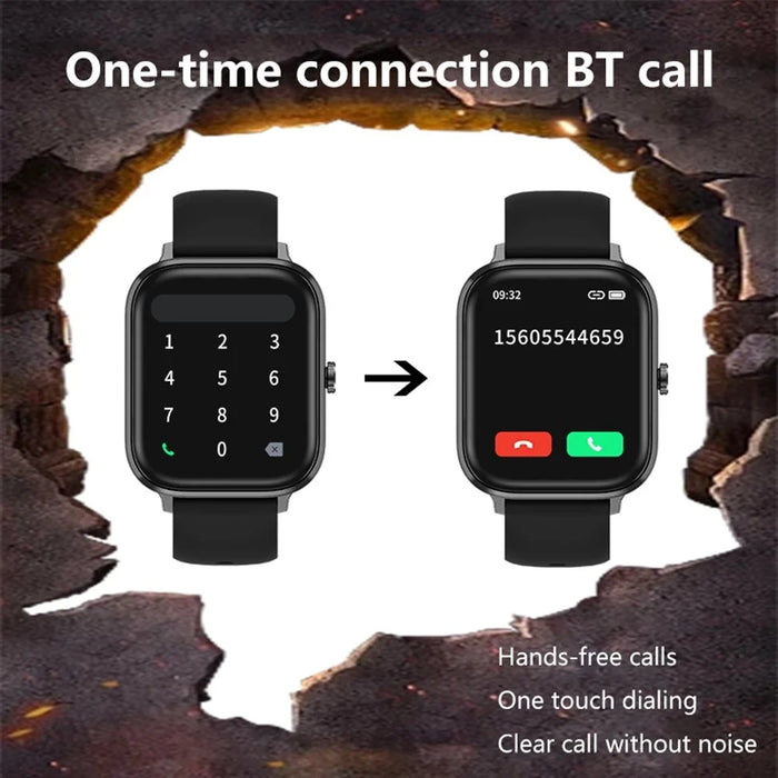 T13C 1.85'' Screen Smart Watch Health Monitor Sports Bracelet Multifunction Bluetooth-compatible Call Waterproof Intelligent Bracelet - Black / Silver - 2