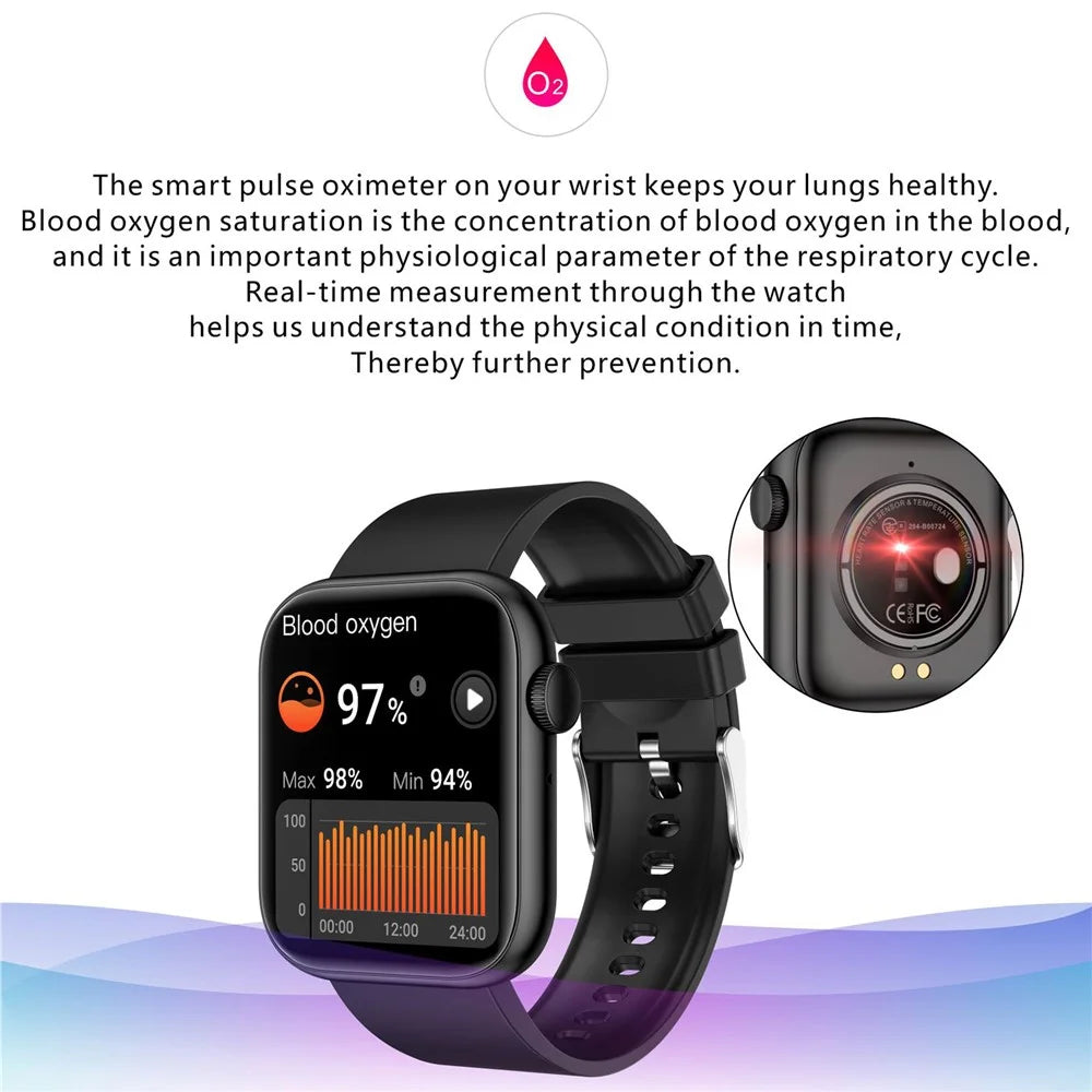 QX7 1.85-inch HD Screen Smart Watch Bluetooth-compatible Call Waterproof Sports Bracelet Health Watch with Rotary Encoder Button - Pink / Gold - 6