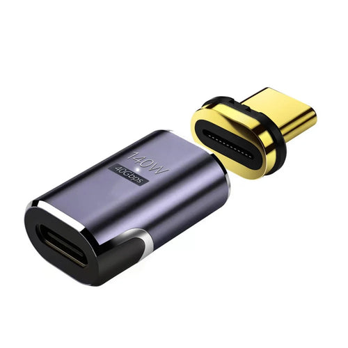 UC-062-MF Magnetic 40Gbps USB-C Male to Female Adapter 140W USB4.0 Quick Data Transfer 8K 60Hz Video Output Type-C Convertor for MacBook and Type C Devices - 1