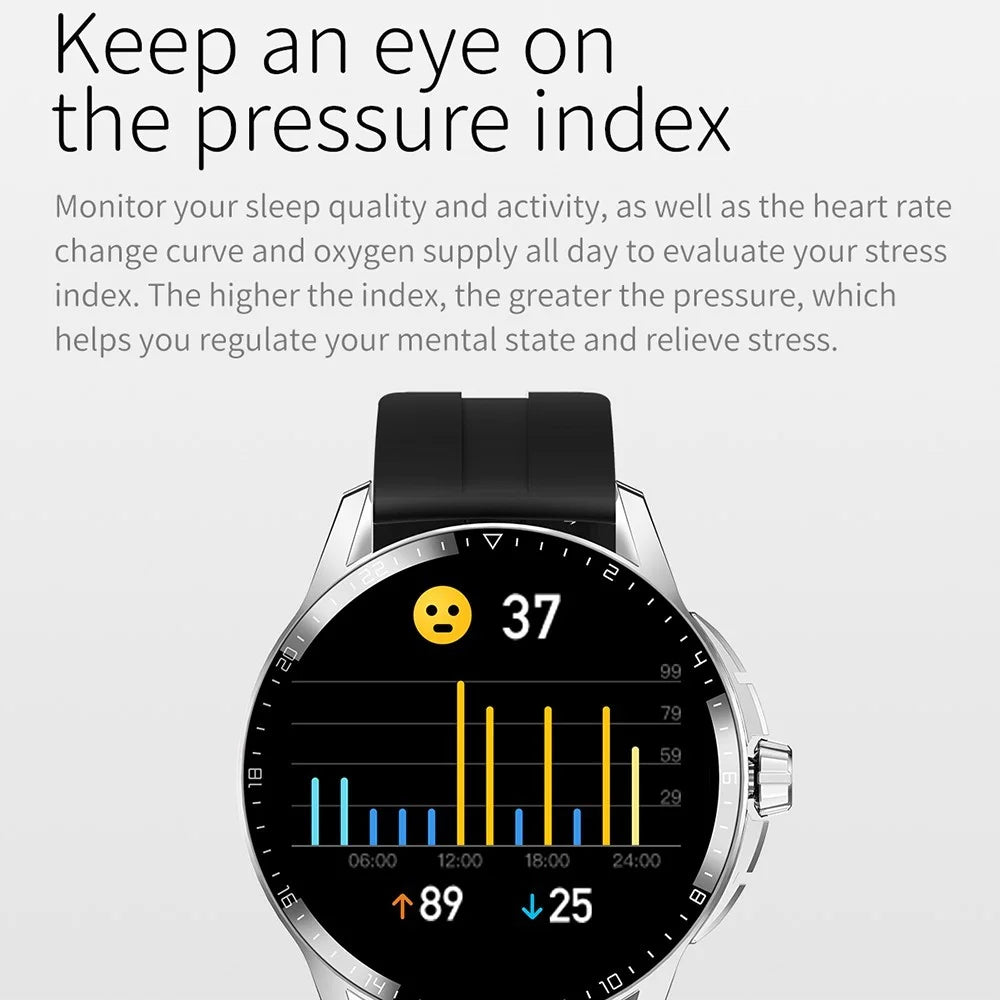 GT4 Pro 1.47" Smart Watch HD Bluetooth-compatible Calling Waterproof Sports Bracelet Support Heart Rate Blood Oxygen Monitoring - Black - 5