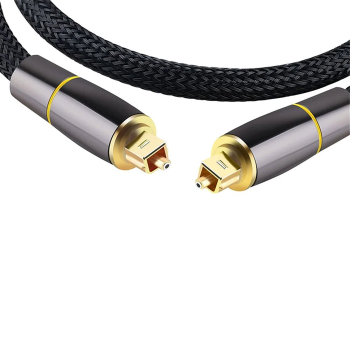 1m Digital Fiber Optical Audio Cable SPDIF Line 5.1 Channel Connection Wire for Soundbars / Stereo Systems / Amplifiers (Yellow Ring) - 2