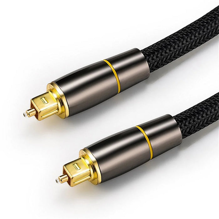 1m Digital Fiber Optical Audio Cable SPDIF Line 5.1 Channel Connection Wire for Soundbars / Stereo Systems / Amplifiers (Yellow Ring) - 3