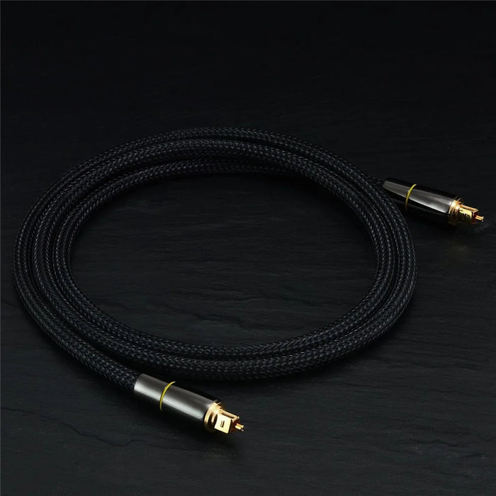 15m Braided Fiber Audio Cable Digital Fiber Optical Audio Line SPDIF 5.1 Channel Adapter Wire (Yellow Ring) - 7