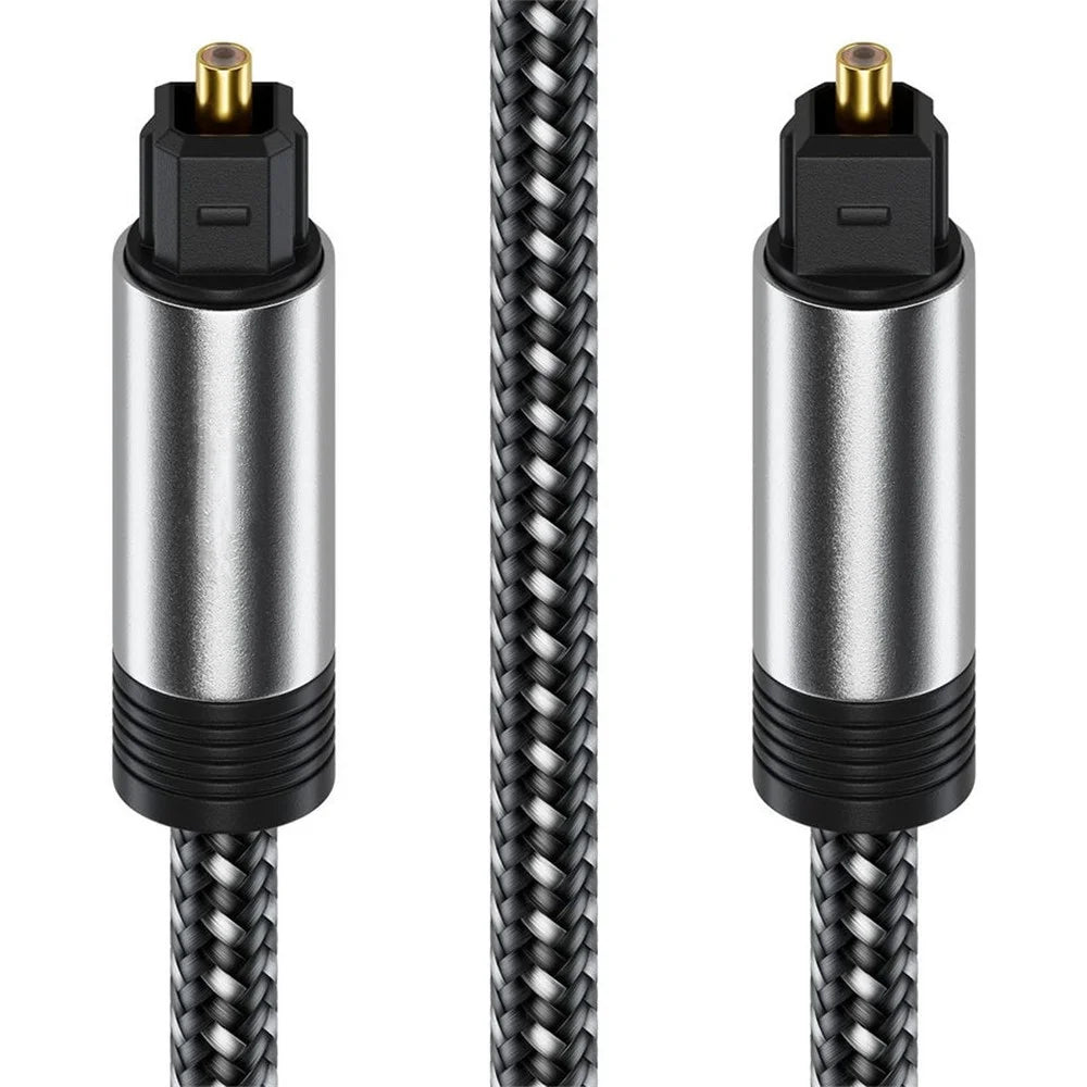 3 Meters Speaker Amplifier Blu-ray Player Toslink Digital Optical Audio Cable Fiber SPDIF Output Nylon Braided Design Line (Style B) - 2