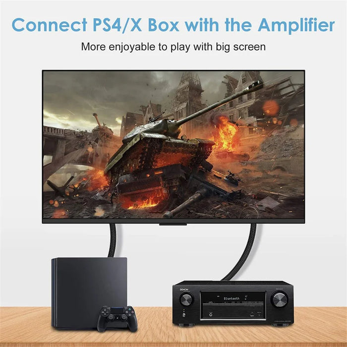 5m SPDIF Toslink Connection Line Digital Optical Audio Cable Nylon Braided Wire for TV DVD Player (Style B) - 4
