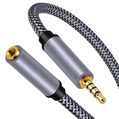 1m 3.5mm Male to Female Audio Cable HiFi Stereo Aux TRRS Audio Extension Cable for Microphone Speaker Headphone - 1