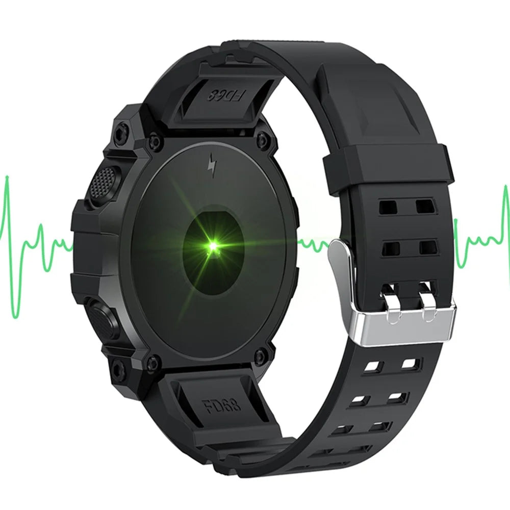 FD68S / Y56 1.3 inch Round Screen Bluetooth-compatible Smart Watch Waterproof Heart Rate Health Monitoring Sport Smart Bracelet - Black - 2