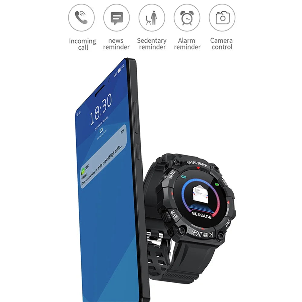 FD68S / Y56 1.3 inch Round Screen Bluetooth-compatible Smart Watch Waterproof Heart Rate Health Monitoring Sport Smart Bracelet - Black - 7