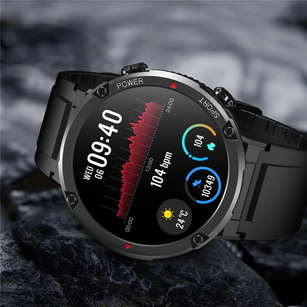 T30 1.6-inch HD Smart Bracelet Bluetooth-compatible Call Watch IP68 Waterproof Sports Watch with Heart Rate, Blood Oxygen Monitoring - Black - 5