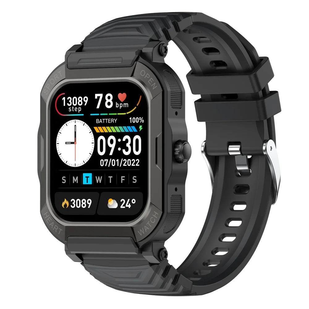 H30 Bluetooth-compatible Call Smart Watch Multi-Sport Watch Blood Oxygen, Sleep Monitor 1.91-inch Screen Bracelet with Pedometer - Black - 1