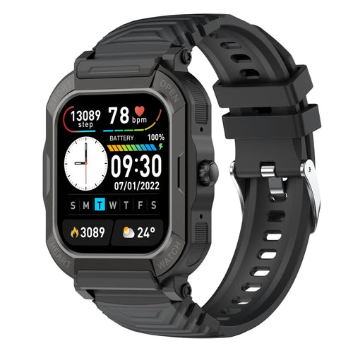 H30 Bluetooth-compatible Call Smart Watch Multi-Sport Watch Blood Oxygen, Sleep Monitor 1.91-inch Screen Bracelet with Pedometer - Black - 1