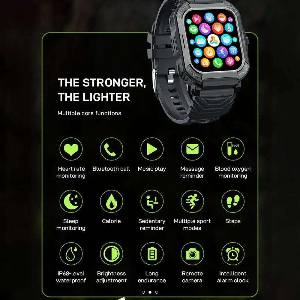 H30 Bluetooth-compatible Call Smart Watch Multi-Sport Watch Blood Oxygen, Sleep Monitor 1.91-inch Screen Bracelet with Pedometer - Black - 2