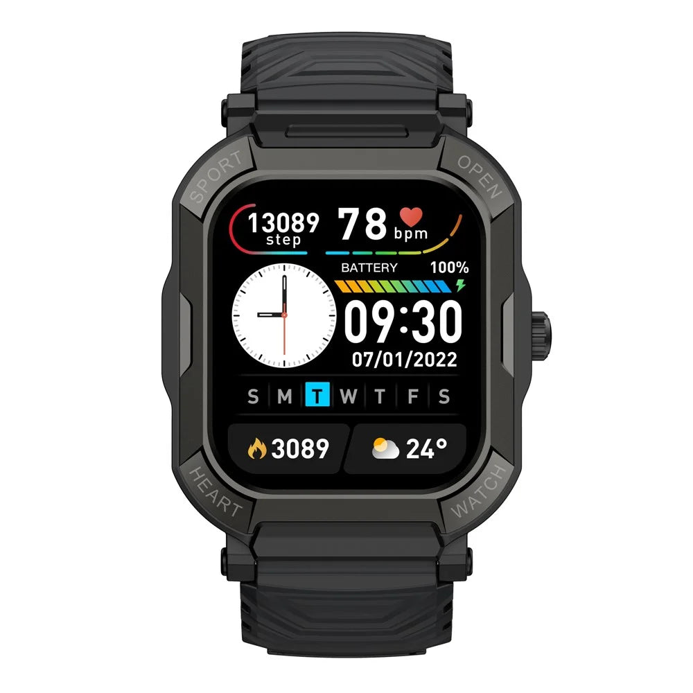 H30 Bluetooth-compatible Call Smart Watch Multi-Sport Watch Blood Oxygen, Sleep Monitor 1.91-inch Screen Bracelet with Pedometer - Black - 7