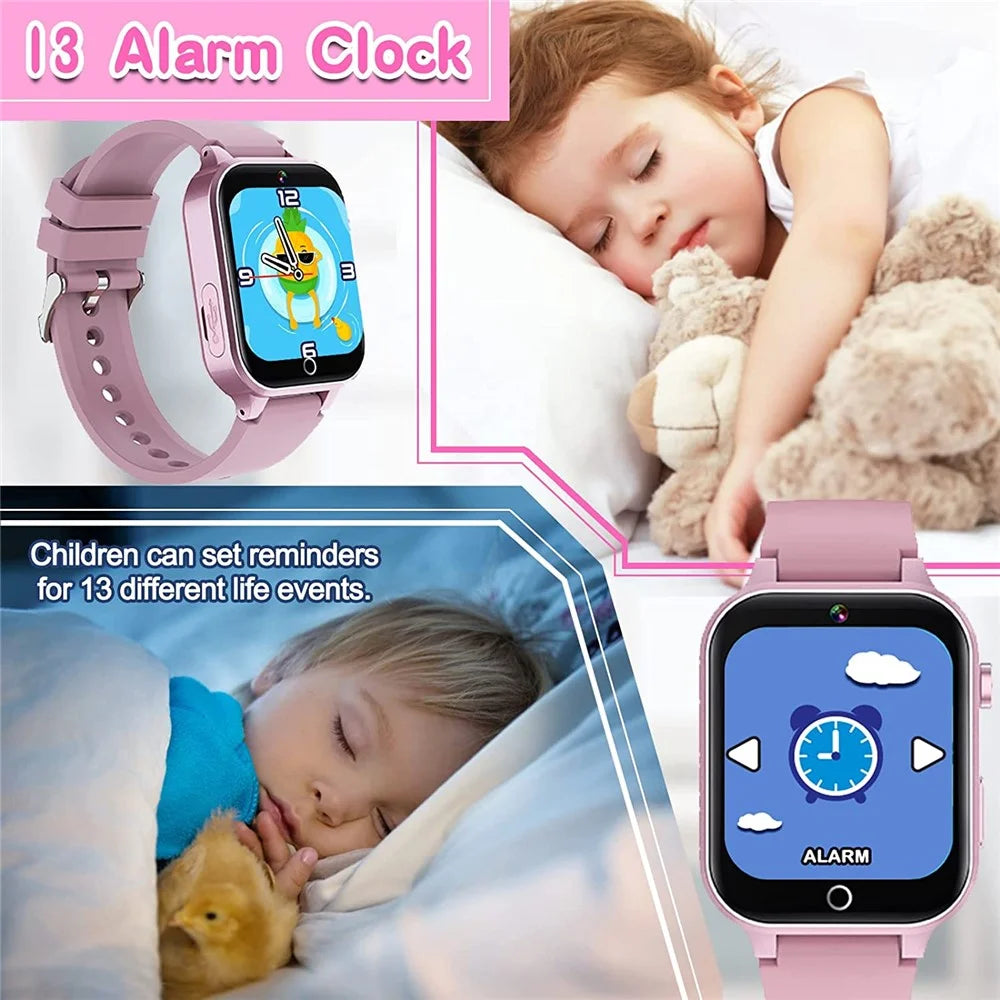 X33 Kids Camera Pedometer Music Game Smart Watch Student Smart Bracelet with Built-in 26 Puzzle Games - Purple - 3