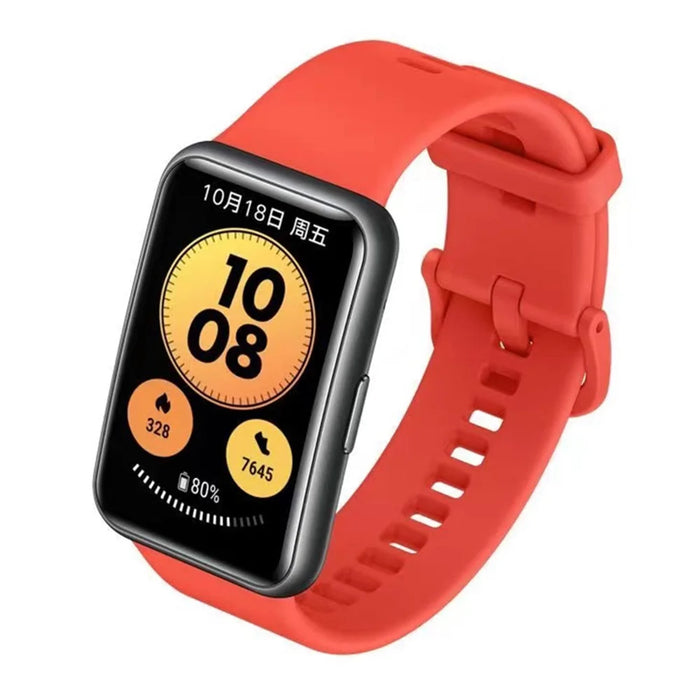 HUAWEI WATCH FIT new 1.64" AMOLED Smart Watch 5ATM Waterproof Health Monitoring Fitness Bracelet - Red - 1