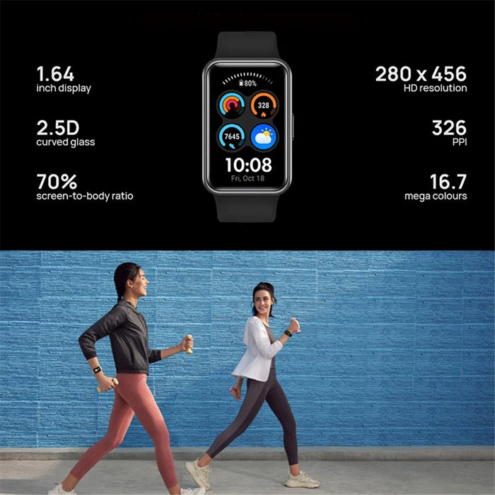 HUAWEI WATCH FIT new 1.64" AMOLED Smart Watch 5ATM Waterproof Health Monitoring Fitness Bracelet - Red - 2