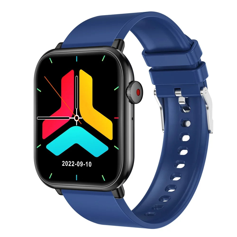 M2 1.96 inch HD Screen Smart Watch Bluetooth-compatible Call Sports Bracelet with Temperature Heart Rate Monitoring - Blue - 1