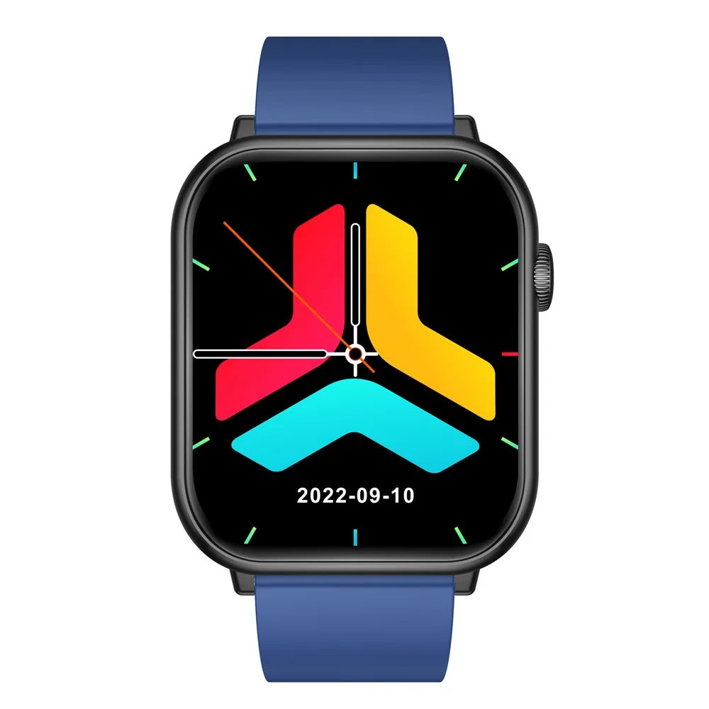 M2 1.96 inch HD Screen Smart Watch Bluetooth-compatible Call Sports Bracelet with Temperature Heart Rate Monitoring - Blue - 2