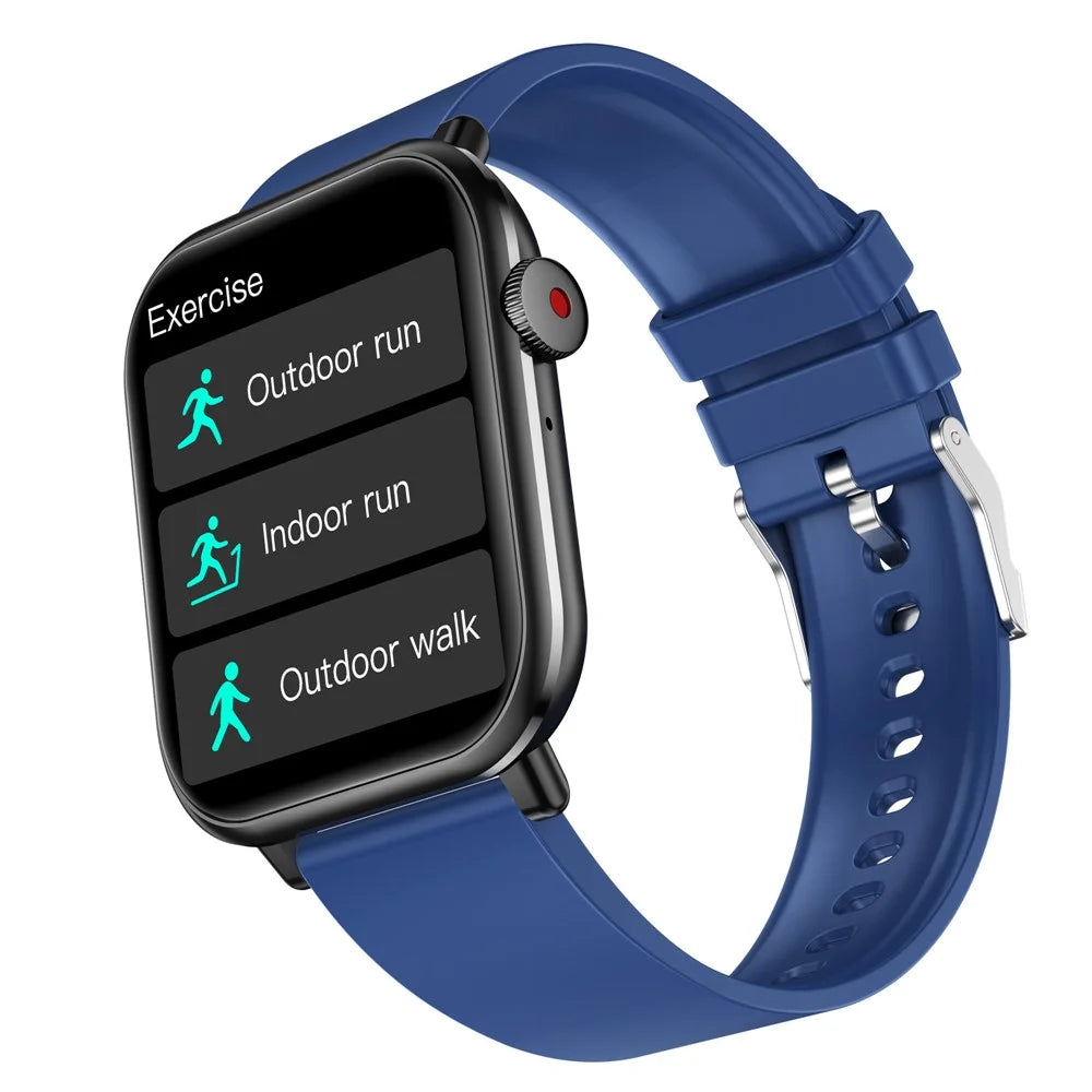 M2 1.96 inch HD Screen Smart Watch Bluetooth-compatible Call Sports Bracelet with Temperature Heart Rate Monitoring - Blue - 3
