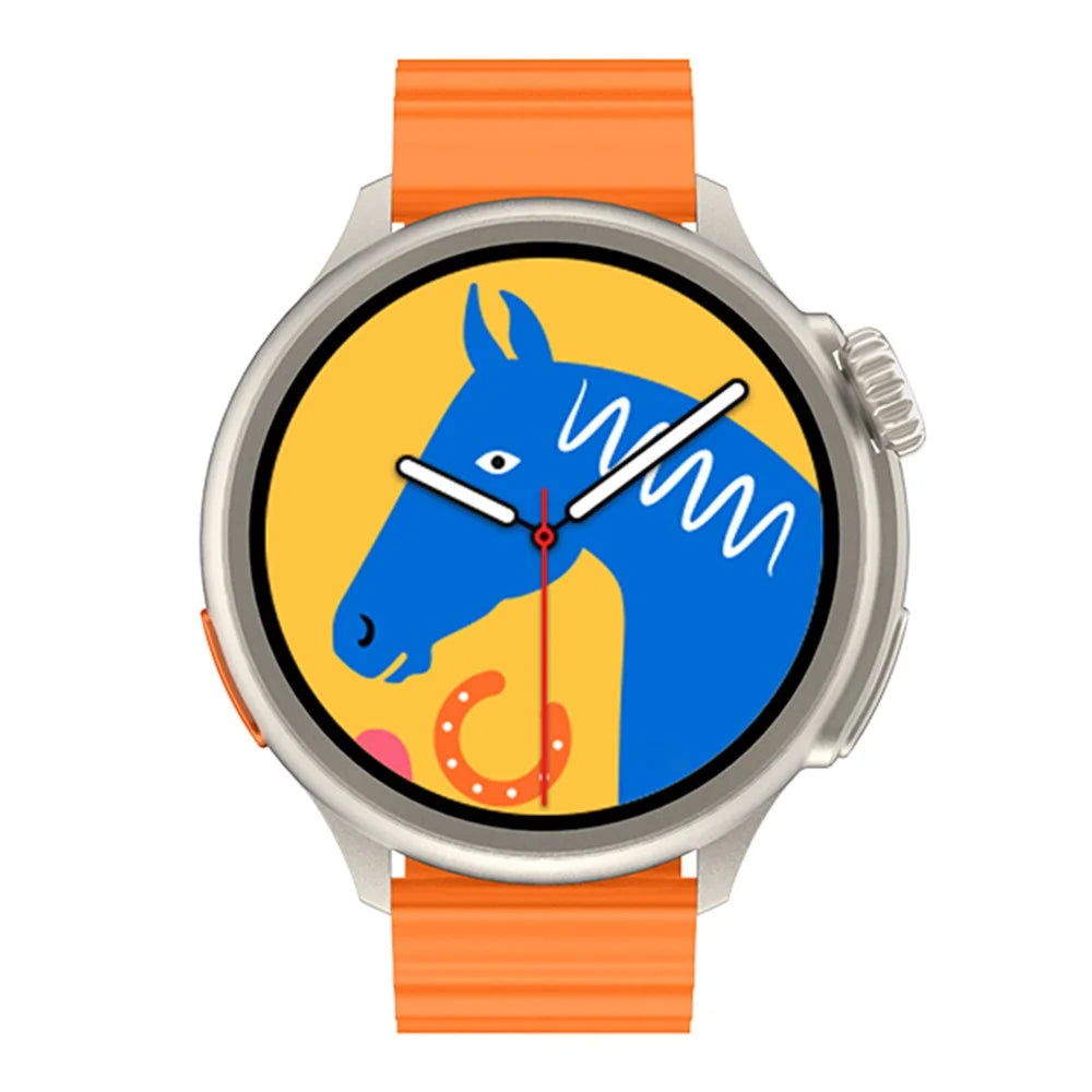 HW3ULTRA MAX Sports Wristwatch 1.52-inch Round Screen Heart Rate Monitor NFC Smart Watch - Orange - 3