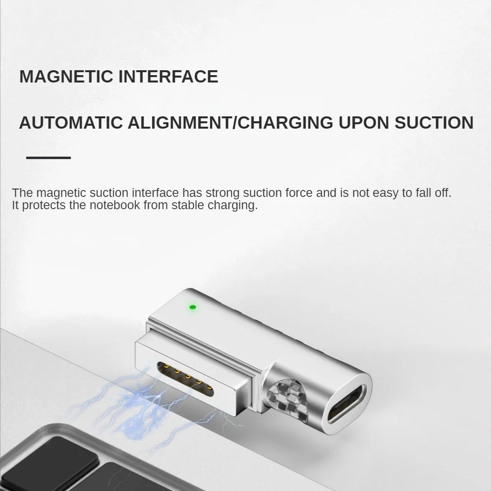 Type-C To Magnetic 2 Charging Adapter Charging Magnet Plug Converter 18.5V-20V for MacBook Air / Pro - 3