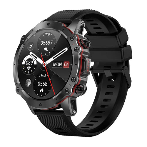 AK56 1.43-inch Smart Watch Heart Rate Blood Pressure Monitoring Bluetooth-compatible Calling Sports Smart Bracelet - Black - 1