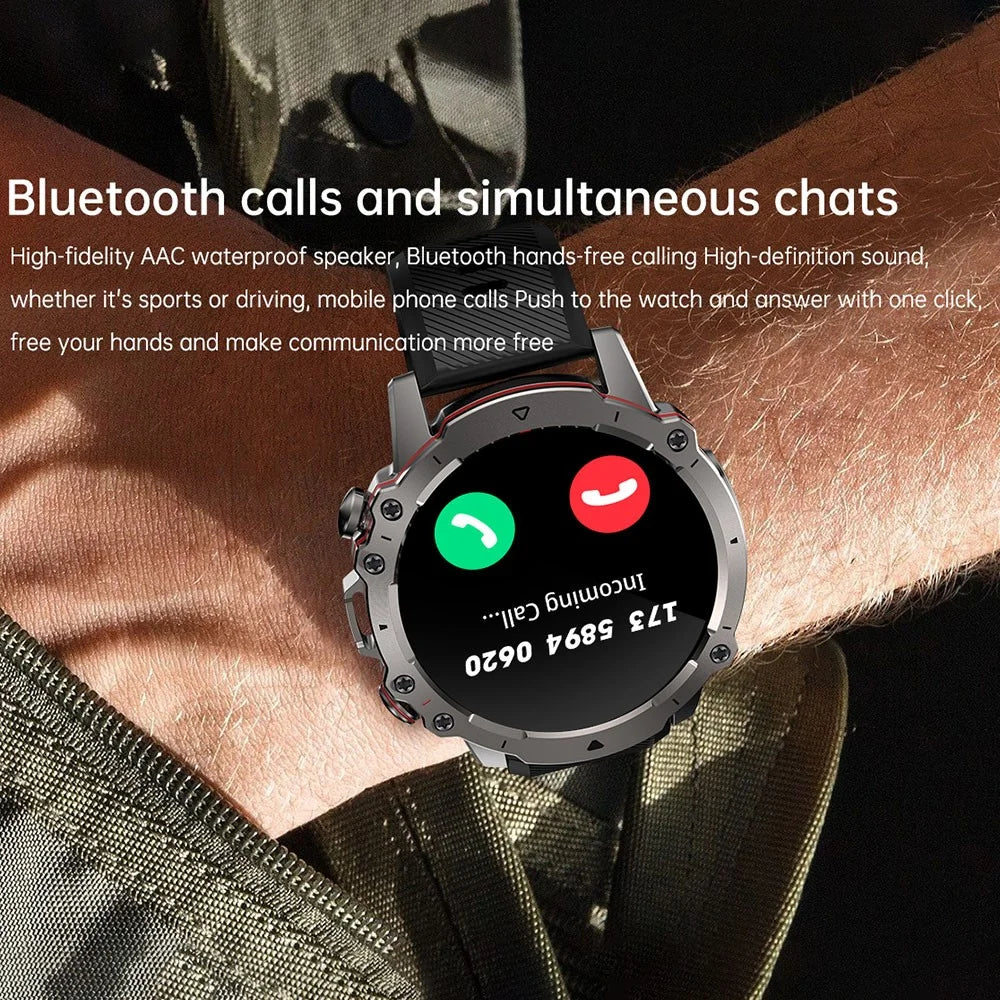 AK56 1.43-inch Smart Watch Heart Rate Blood Pressure Monitoring Bluetooth-compatible Calling Sports Smart Bracelet - Black - 5