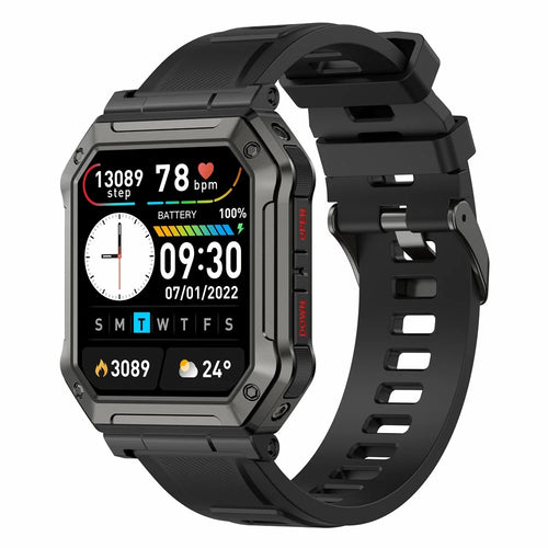 H31 Outdoor 1.91" Smart Watch IP68 Waterproof Sports Bracelet with Blood Oxygen Heart Rate Monitoring - Black - 1