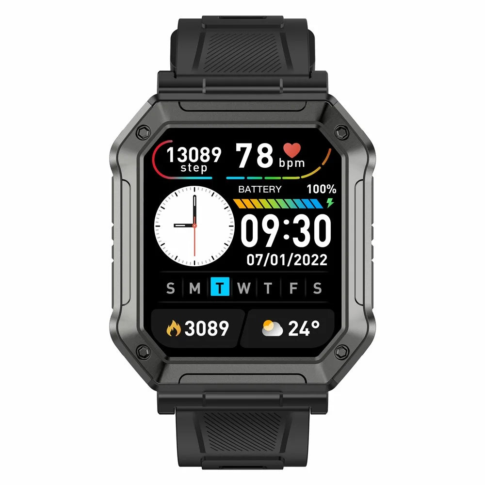 H31 Outdoor 1.91" Smart Watch IP68 Waterproof Sports Bracelet with Blood Oxygen Heart Rate Monitoring - Black - 2