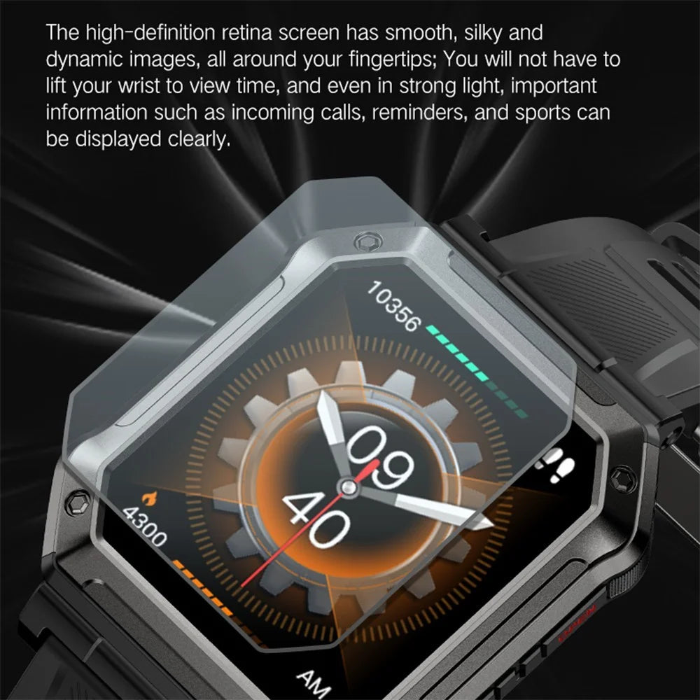 H31 Outdoor 1.91" Smart Watch IP68 Waterproof Sports Bracelet with Blood Oxygen Heart Rate Monitoring - Black - 4