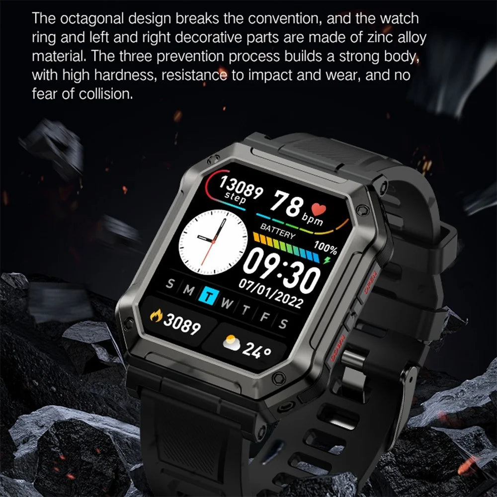 H31 Outdoor 1.91" Smart Watch IP68 Waterproof Sports Bracelet with Blood Oxygen Heart Rate Monitoring - Black - 5