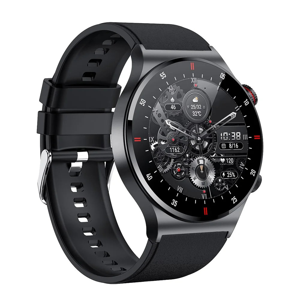 QW33 1.28 inch Smart Watch Music Control Pedometer Bluetooth-compatible Call Multi-Sport Watch with Heart Rate Blood Pressure Monitoring - Black - 1