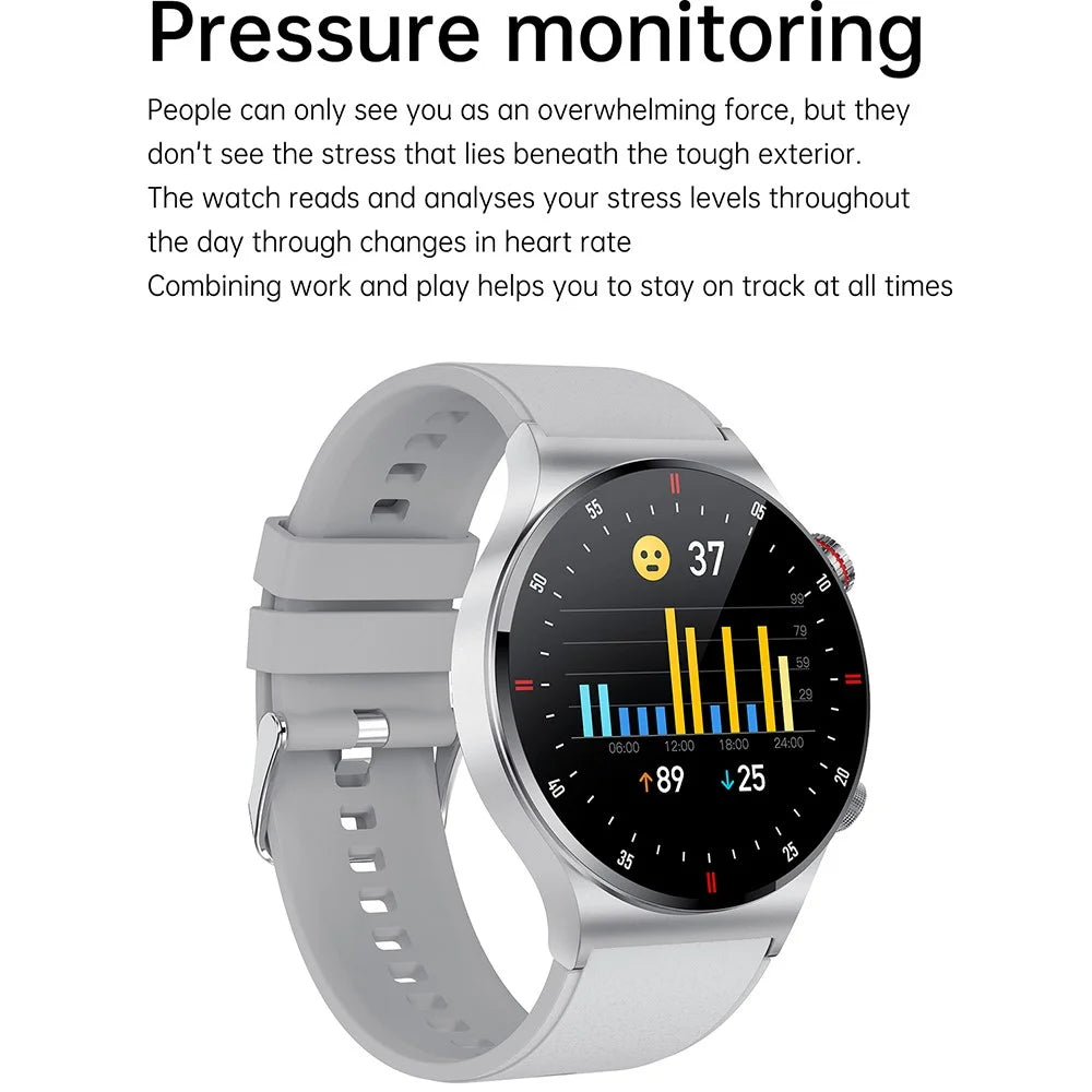 QW33 1.28 inch Smart Watch Music Control Pedometer Bluetooth-compatible Call Multi-Sport Watch with Heart Rate Blood Pressure Monitoring - Black - 6