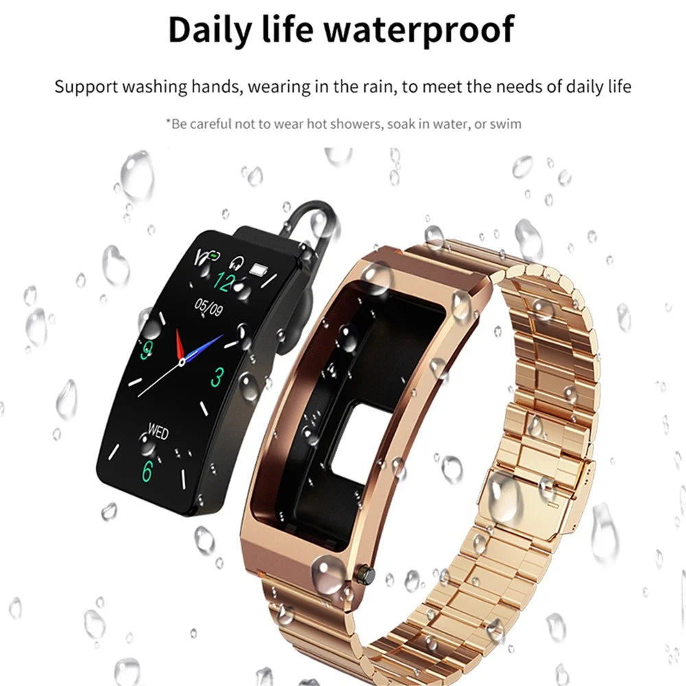 K13S 1.14 inch 2-in-1 Smart Bracelet with Headset Life Waterproof Bluetooth-compatible Calling Sports Watch - Black - 7