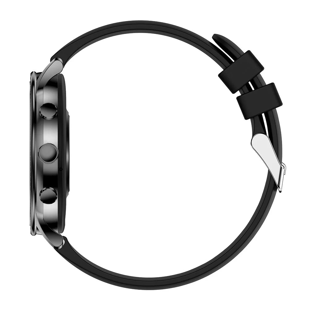 V60 1.39" Full Touch Screen Fossil Smart Watch Waterproof Silicone Strap Women Bluetooth-compatible Call Bracelet with Heart Rate Sleep Monitor - Black - 6
