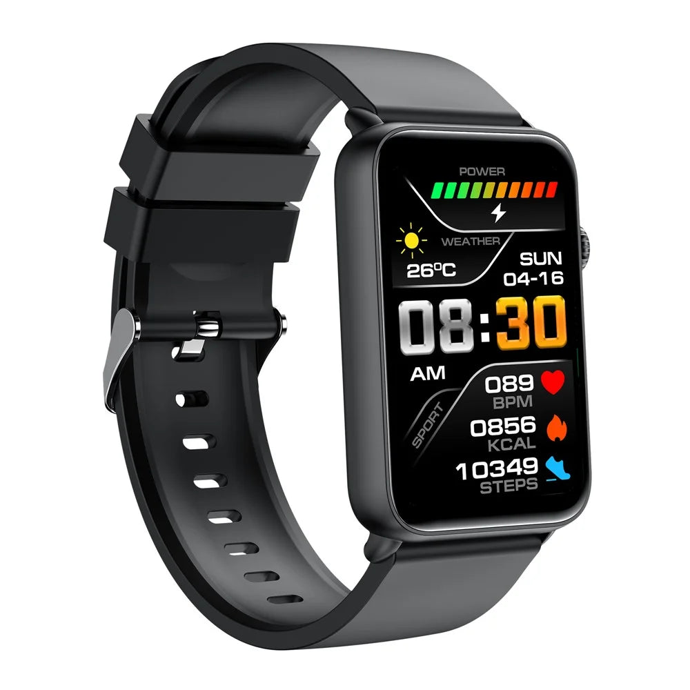 ET620 1.57 inch Electric Watch with ECG Temperature Heart Rate Monitoring Bluetooth-compatible Talk IP67 Waterproof Smart Bracelet, TPU Strap - Black - 2