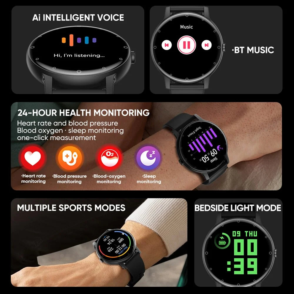 S88 Bluetooth-compatible Call Health Monitoring Smart Watch Multi-mode Sports Fitness Tracker Smartwatch - Black - 6