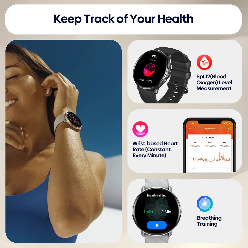 ZEBLAZE GTR 3 Pro 1.43" AMOLED Display Bluetooth-compatible Talk Smart Watch Multi Sports Mode Fitness Watch - Black - 5