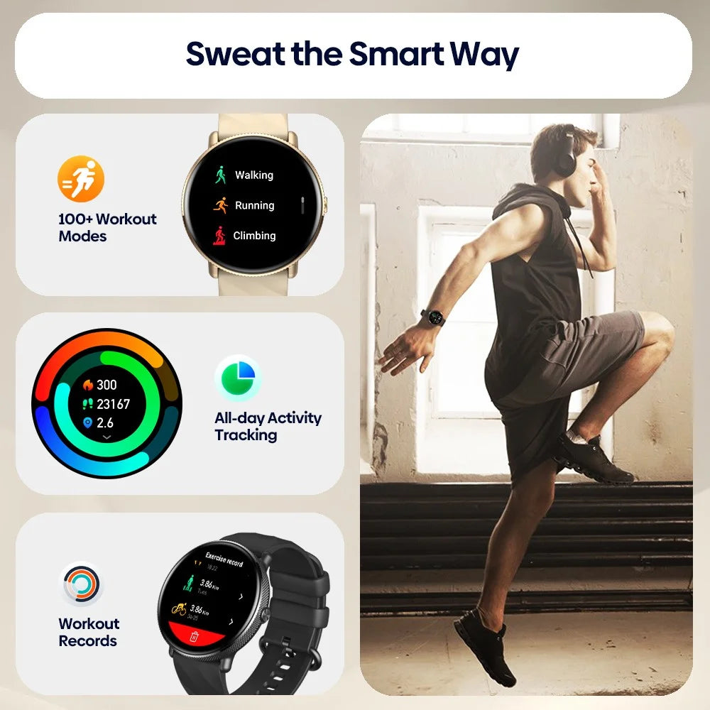 ZEBLAZE GTR 3 Pro 1.43" AMOLED Display Bluetooth-compatible Talk Smart Watch Multi Sports Mode Fitness Watch - Black - 6