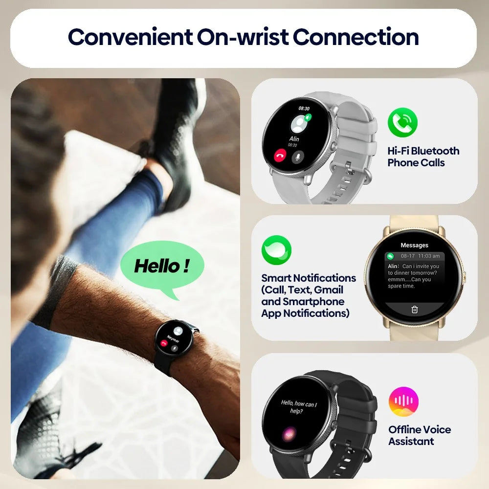 ZEBLAZE GTR 3 Pro 1.43" AMOLED Display Bluetooth-compatible Talk Smart Watch Multi Sports Mode Fitness Watch - Black - 7
