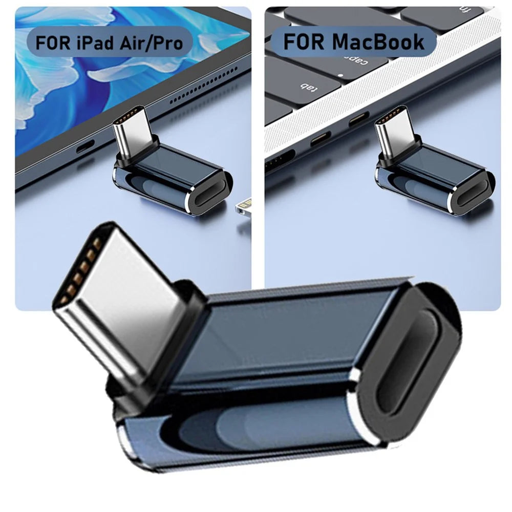U2-058-LT018 Up Down Angled Design USB-C Male to 8Pin Female Converter Adapter Support 480Mbps Data Transfer - 3
