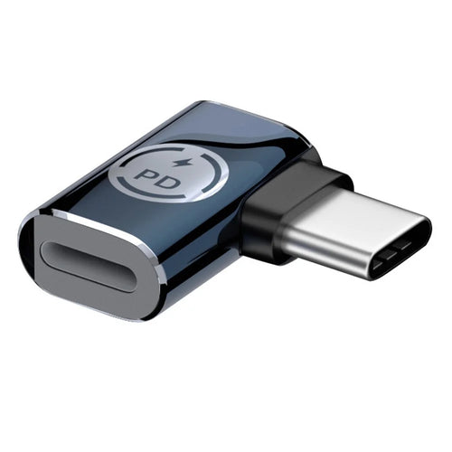 U2-058-LT017 Angled Design USB-C Male to 8Pin Female Converter 480Mbps Data Adapter for iPhone Type-C Tablet - 1